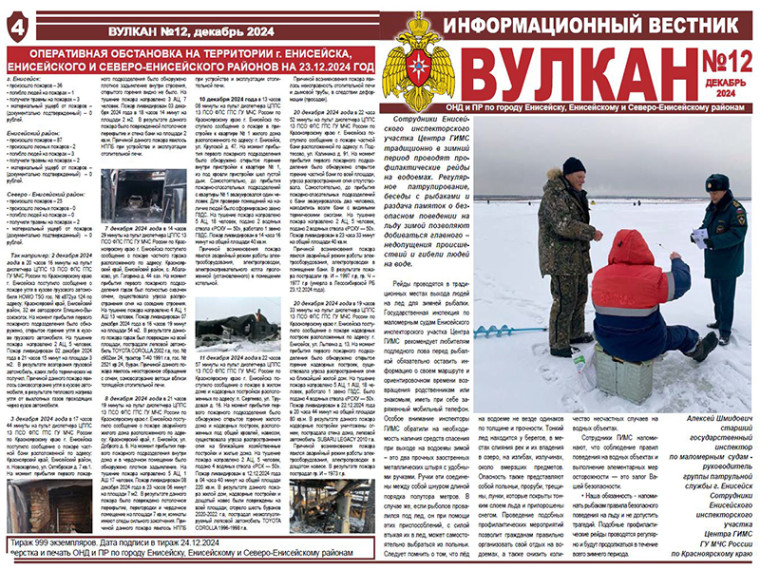Информационный вестник "Вулкан" № 12. Информационный вестник "Вулкан" № 12.